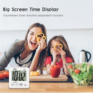 Portatile 100 minuti di plastica grande schermo digitale cucina Timer da cucina con LED indicatore luminoso di allarme - Product Image 3
