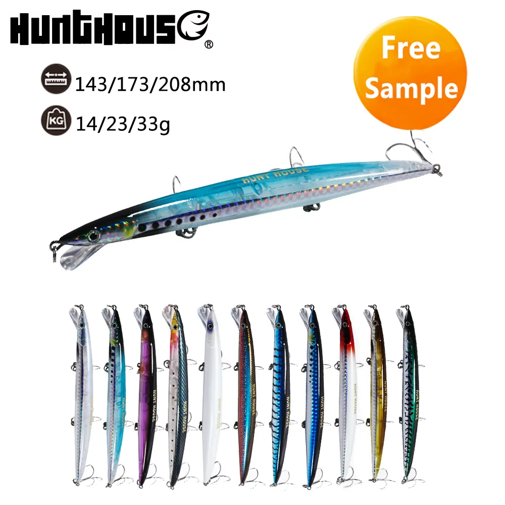 hunt house large fishing lures spinner casting floating bait minnow fishing lure