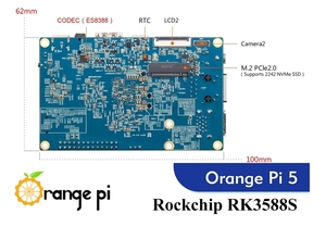 Orange Pi 5 4Gb Lpddr4 Rk3588S-PcチップOcta-Core Armr 64ビット8Nm LpプロセスQspi Nor Flash - Product Image 5