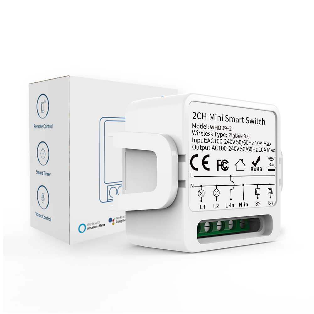 Blanc-2 gangs Zigbee 10A
