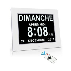 Yeni varış fabrika kaynağı lcd ekran zaman tarih gün 8 inç dijital takvim alarmlı saatler 3 hatırlatmalar yaşlı - Product Image 1