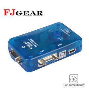 102UK FJGEAR Automatic <strong>KVM</strong> 2x1switcher for <strong>2</strong> Computers Share Keyboard,mouse,monitor,printer with PS2 USB VGA Port <strong>Kvm</strong> <strong>Switch</strong>