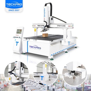 Поворотная головка CNC 1530 ATC CNC Router деревообрабатывающий 4-осевой деревообрабатывающий станок с поворотной головкой с системой управления Syntec - Product Image 1