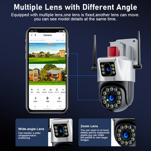 Cámara IP de seguridad CCTV para exteriores, dispositivo de grabación de vídeo con Zoom 10X de 6MP, compatible con tarjeta SD 128, doble lente, red WIFI, precio bajo - Product Image 6