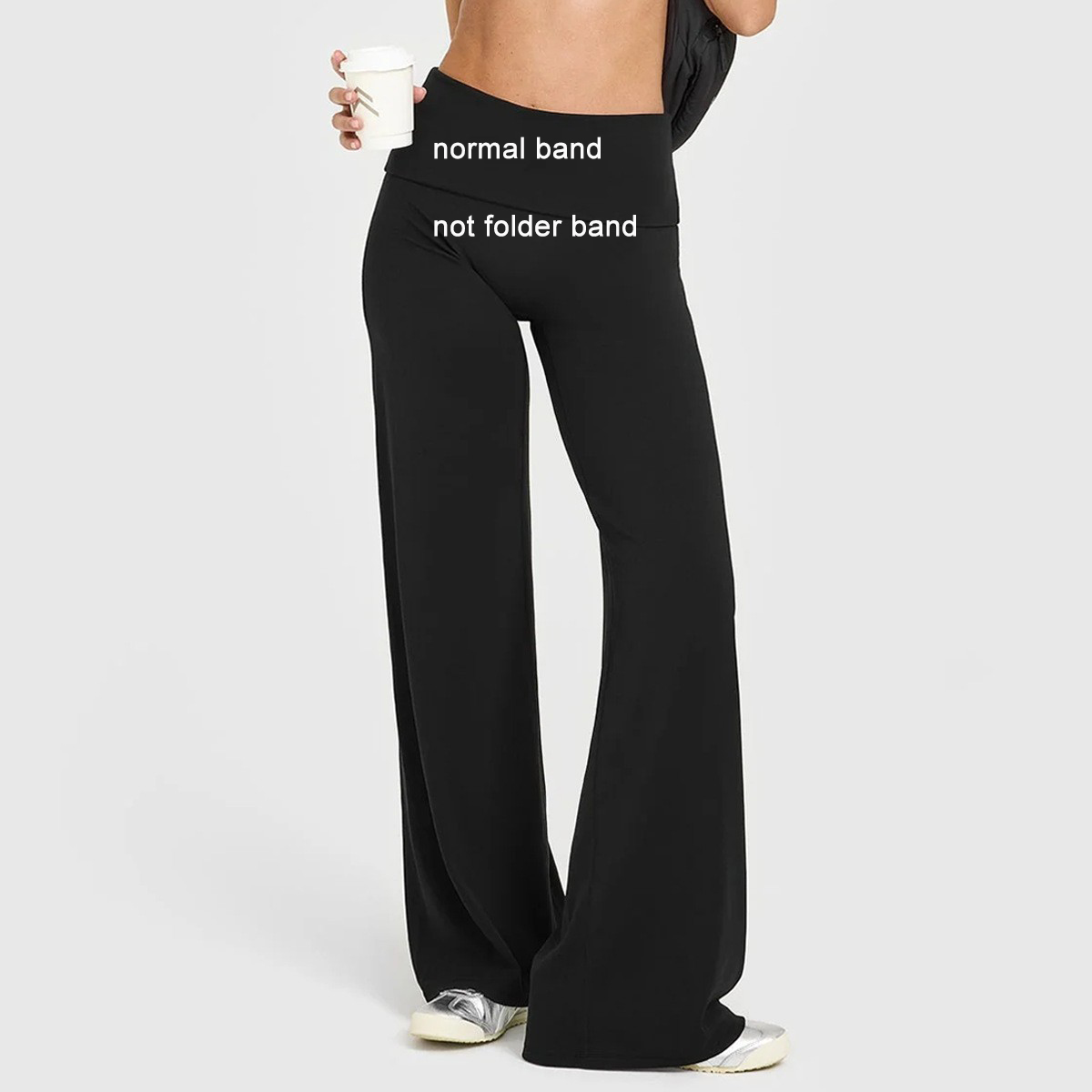 Wide Leg Pants-Black