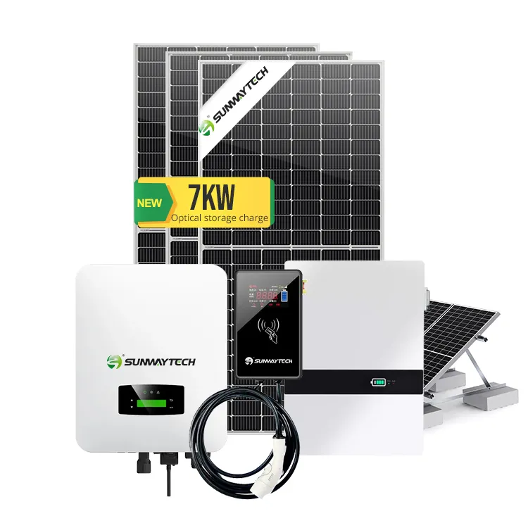 high power hybrid Easy to install solar system 3500w 7000w 20kw solar energy system with Electric Vehicle Charging