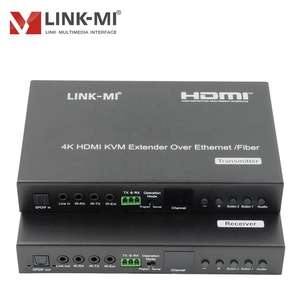 4K HDMI <strong>USB</strong> KVM Extender Over IP/Fiber 120m HDCP 2.2 <strong>USB</strong> 2.0 One <strong>to</strong> Many Many <strong>to</strong> Many IR Remote/button Control Unicast Multicast - Product Image 4