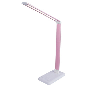 מנורת שולחן <span class=keywords><strong>LED</strong></span> בהירות מתכווננת עם הגנה מפני עיניים מתקפלת וטעינה אלחוטית עבור מנורת שולחן טלפון נייד