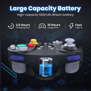 Wireless 2.4G <strong>GAMECUBE</strong> Gaming <strong>Controller</strong> with USB Adapter for Nintendo <strong>Switch</strong> PC Windows 10 11 7 8 Steam Raspberry Pi MAC - Product Image 3