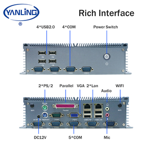 Industrial mini pc Intel Atom D2550 D2700 dual core 12V <strong>linux</strong> <strong>tiny</strong> <strong>computer</strong> with 6 COM 8 USB - Product Image 5