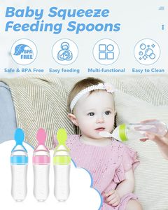 חם Bpa-בקבוק האכלת התינוק עם כפית פעוט ידידותי לסביבה בקבוקי התינוק עבור 0-12 חודשים בתוספת גביע יניקה