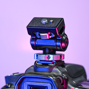 Ayarlanabilir 360 ° döner ve 180 ° Tilt alüminyum alaşım monitör tutucu soğuk ayakkabı ile 1/4 \ "vida deliği DSLR kamera montajı için - Product Image 6