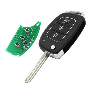 กุญแจรถอัจฉริยะแบบพับได้3ปุ่ม,กุญแจรีโมท Fob 434MHz ID46ชิปสำหรับ Hyundai Elantra New Verna - Product Image 1