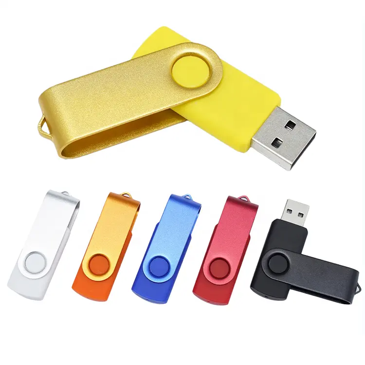 Unidad de memoria usb de 512 mb giratoria min, pen drive de marca privada, colores populares, promoción