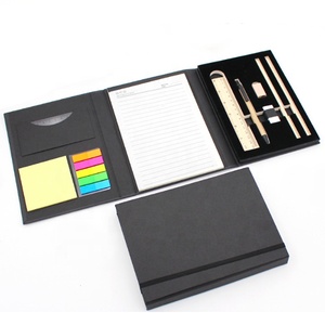Custom ized Functional Hardcover 3-fach Notebook Haft notizen Lineal und Holz stationär 14-teiliges Set Office Use - Product Image 1