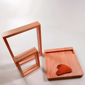 フォトフレーム手作り天然両面木製額縁