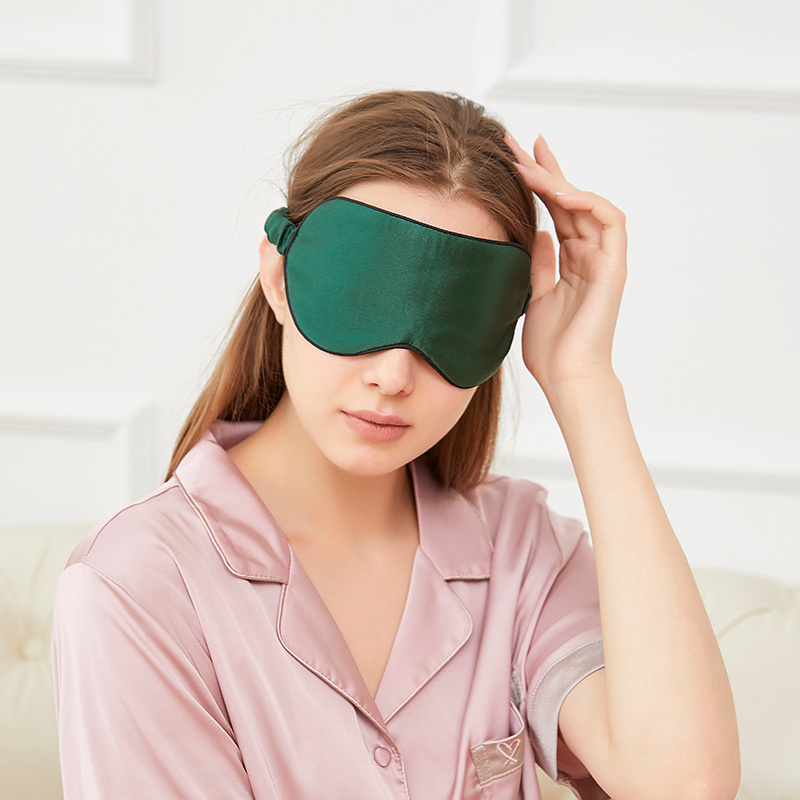 Green Silk eye mask