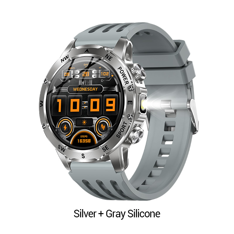 Silver + Gray Silicone