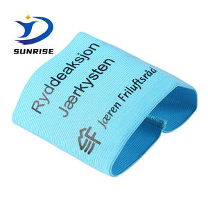 Cinta de cierre ajustable con logotipo personalizado, logotipo personalizado impreso, brazalete de capitán de fútbol - Product Image 1