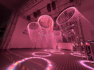 New DMX512 Control Kinetic LED Ring With DMX Led Kinetic <strong>Lighting</strong> System Led Lifting DMX Kinetic Ball - Product Image 5
