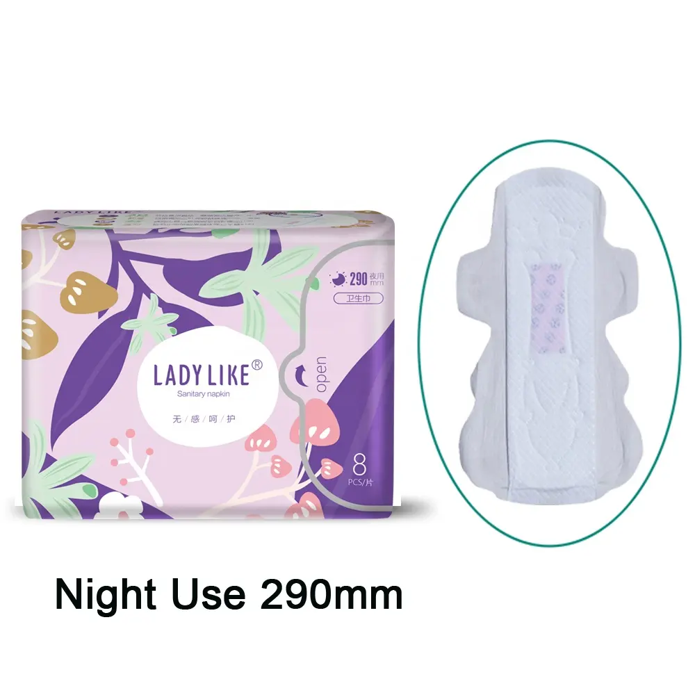 Disposable pads for women biodegradable herbal sanitary heavy pads overnight sanitary napkins