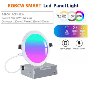 Tuya แอป & Alexa ใช้ในบ้านได้ ETL RGBW แผงไฟ LED เพดานอัจฉริยะเปลี่ยนสีได้สำหรับใช้ในสำนักงาน - Product Image 3