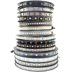 12V WS2815個別にアドレス可能なLEDストリップ5050RGB 5m 30 60 144 LED 1メートルあたりブラックホワイトPCB IP30 IP65 IP67スマートライト - Product Image 1