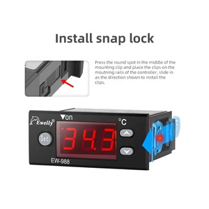 Control de temperatura de calefacción de refrigeración Digital, dos relés para incubadora con alarma, termostato Manual 12V24V110V220V - Product Image 5