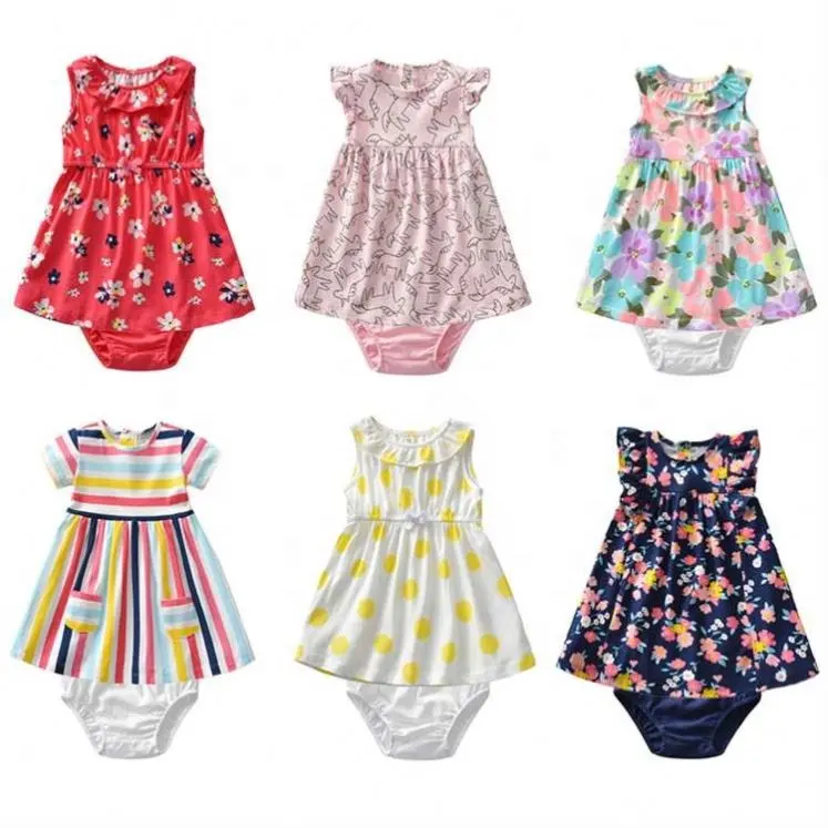 New Summer Breathing Baumwolle Ärmelloses Baby kleid Kleidung Weich 1 2 3 Jahre alte Kinder Kleine Mädchen Röcke