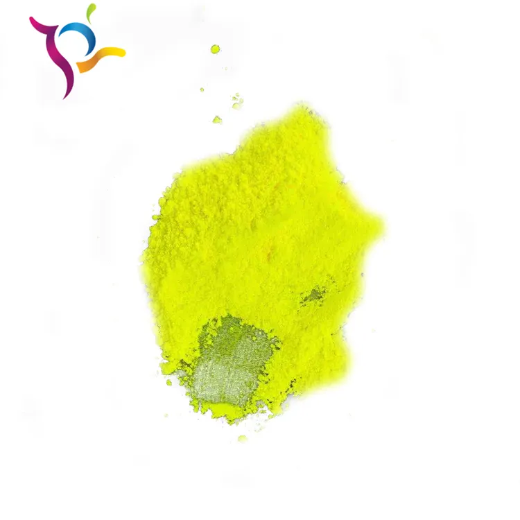 Pigmento de polvo fluorescente amarillo orgánico para pintura al agua, textil de cuero y Goma, venta directa de fábrica