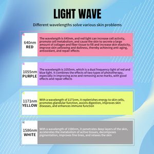 เครื่องรักษาสิวบนใบหน้าเครื่อง PDT ไฟ LED เครื่องรักษาผิวด้วยแสง PDT มัลติฟังก์ชัน