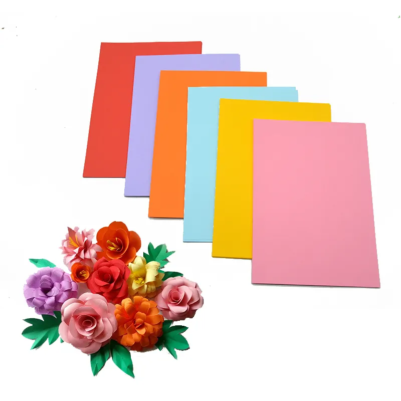 Almofada de papel colorida para livros, papel colorido de polpa de madeira, 120gsm, 150gsm, 180gsm, 200gsm, almofada de papelão artesanal