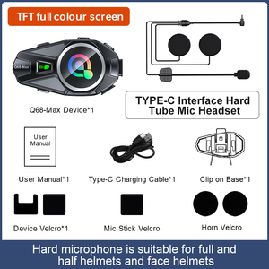Half helmet <strong>intercom</strong> FM <strong>radio</strong> motorcycle helmet communication <strong>systems</strong> bluetooth headset for bicycle - Product Image 3