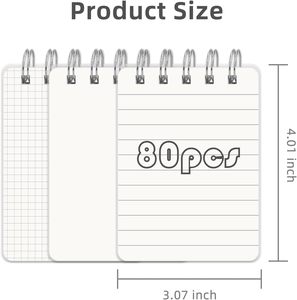 240 Sheet White Spiral <strong>Note</strong> Card Stock 3X4 Blank <strong>Index</strong> Cards Waterproof Pocket <strong>Notebooks</strong> Office Studying <strong>Note</strong> Taking Memo Pads - Product Image 2