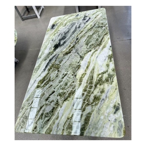 Hình chữ nhật hiện đại màu xanh lá cây đá cẩm thạch Đá Bàn cà phê Thiết kế thời trang hình chữ nhật đá cẩm thạch hàng đầu cho bàn Vanity Tops bảng Tops - Product Image 3