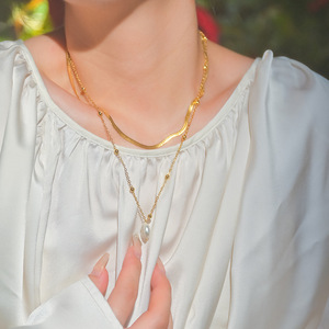 Retro Pearl Necklace, Simple and High-end Bean Clavicle <strong>Chain</strong>, Fashionable and Versatile Net <strong>Red</strong> Sweater <strong>Chain</strong>