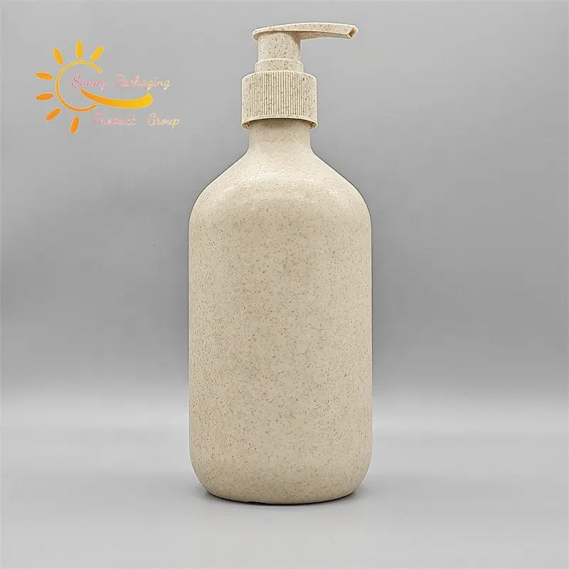 Biologisch abbaubare HDPE Kunststoff Weizens troh leere 500 ml Shampoo flaschen