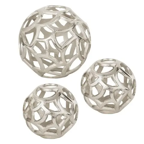 Decorative Metal Ball Home Hotel Decoration Luxury Metal Aluminium Ball Gray Color Finished for Home Hotel Decor