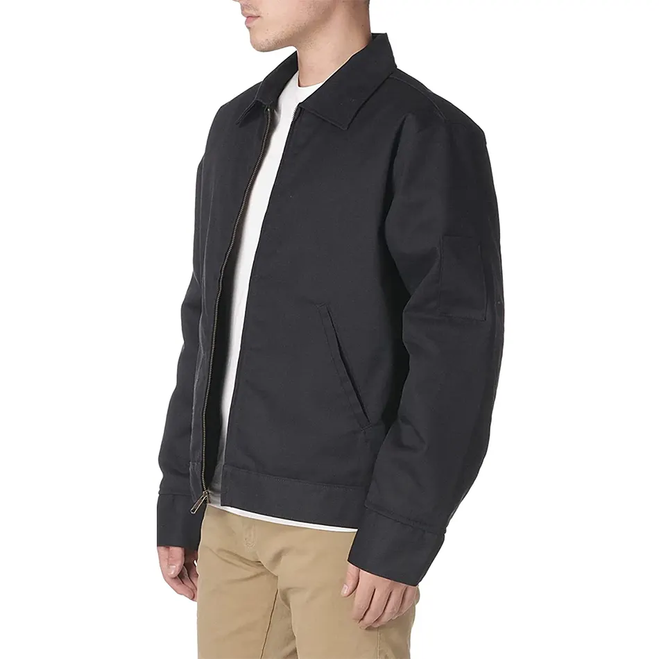 Coleira de algodão quadrada do hip hop de serviço do oem, logotipo personalizado básico jaqueta em branco tamanho adequado para homens