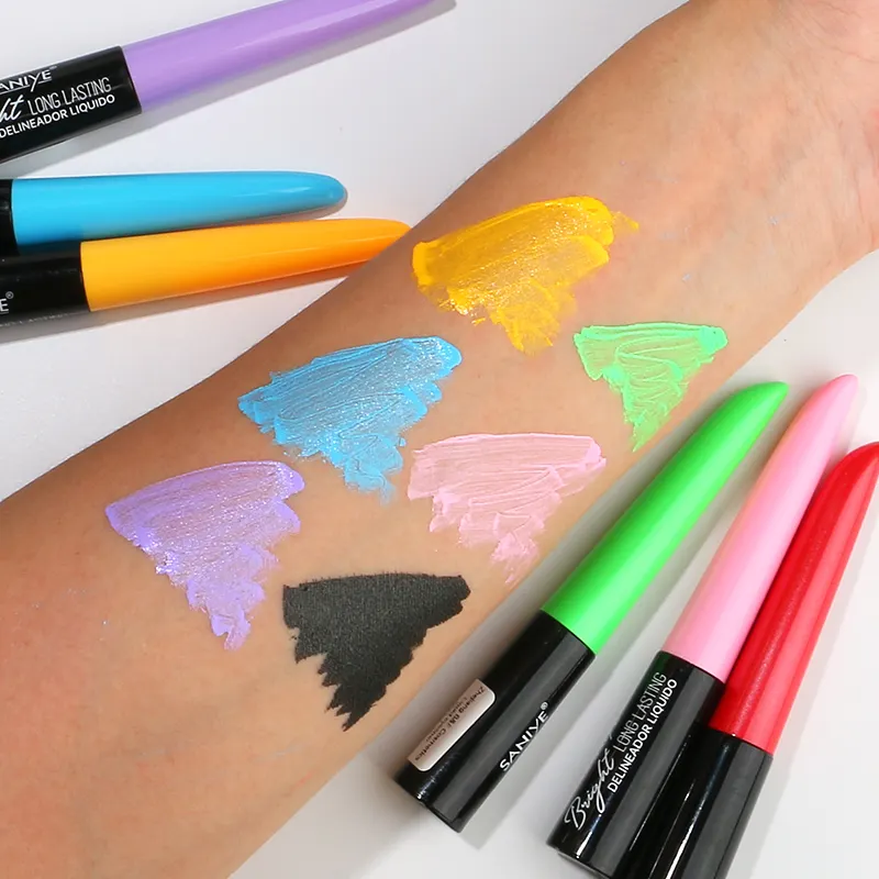 Most popular UV neon color eyeliner pencil private label oem odm professional glow in the dark eye liner penfor girl eye makeup