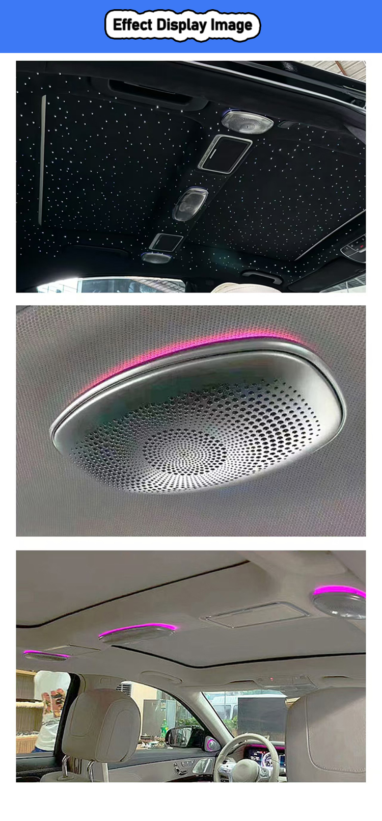 Haut-parleurs de toit à LED 3 pièces pour Classe S W222 2014-2020