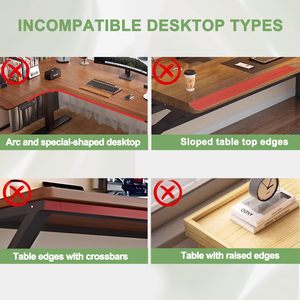 11.8 Inch Large Size Tray Desk Adjustable Pull <strong>Keyboard</strong> <strong>Mouse</strong> Tray Sturdy C-Clamp Mount Platform for Home Office <strong>Computer</strong> <strong>Use</strong> - Product Image 2