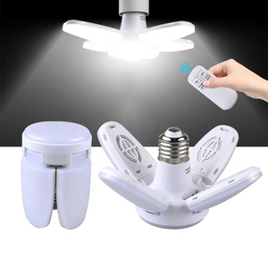 หลอดไฟ LED แบบพับได้ E27หลอด4 + 1,หลอดไฟเพดานพร้อมรีโมทควบคุมโคมไฟตั้งเวลาหลอด Led 4 + 1ดวง AC85-265V 28W - Product Image 1