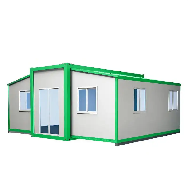 Contenedor Modular portátil de 2 y 3 dormitorios, cabina de madera, paquete plano prefabricado, jardín móvil, casa de casas de Hotel plegable preparada