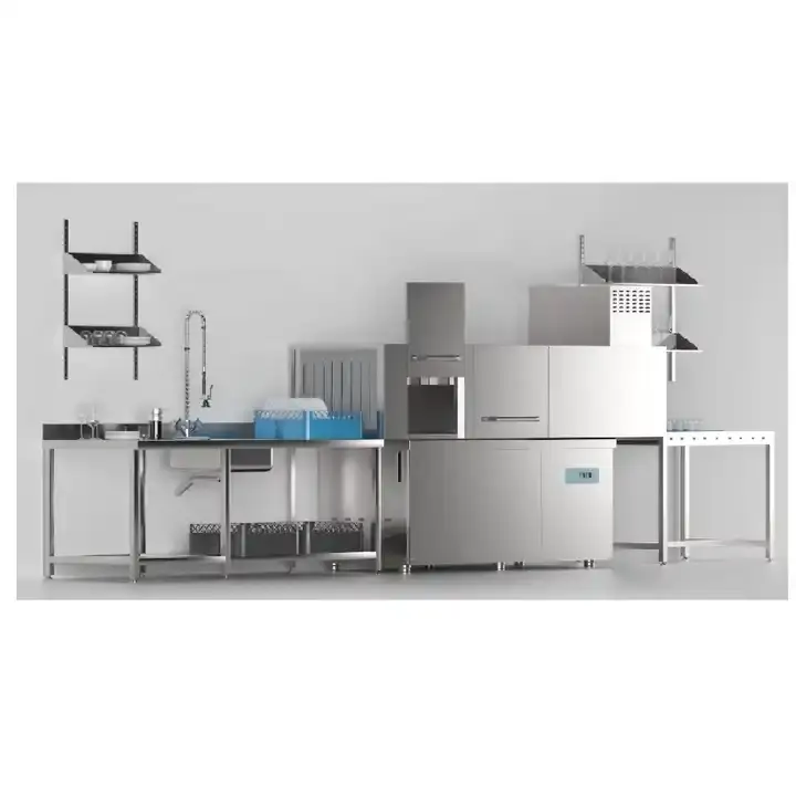 Lavavajillas de restaurante comercial de alta eficiencia, máquina de cocina, encimera, lavavajillas Industrial, lavavajillas independiente
