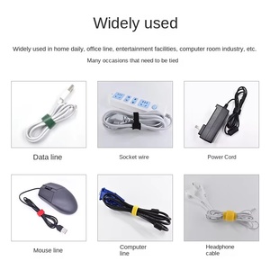 P-Type <strong>Elastic</strong> Cable Tie Strap Nylon <strong>Hook</strong> and <strong>Loop</strong> Fastener for Cellphone USB Data Wire Charger Earphone Phone Accessory - Product Image 6