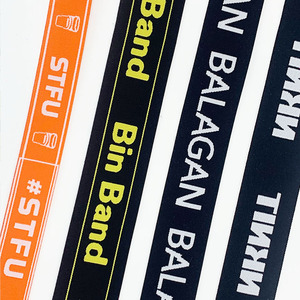 Banda elástica de poliéster personalizada, banda elástica con logotipo privado, venta al por mayor de fábrica, 4cm - Product Image 6