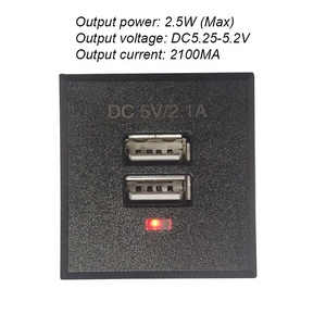 5V 2.1A双USB电源插座USB台式插座DC充电模块USB台式插座DC电源面板模块插座 - Product Image 3