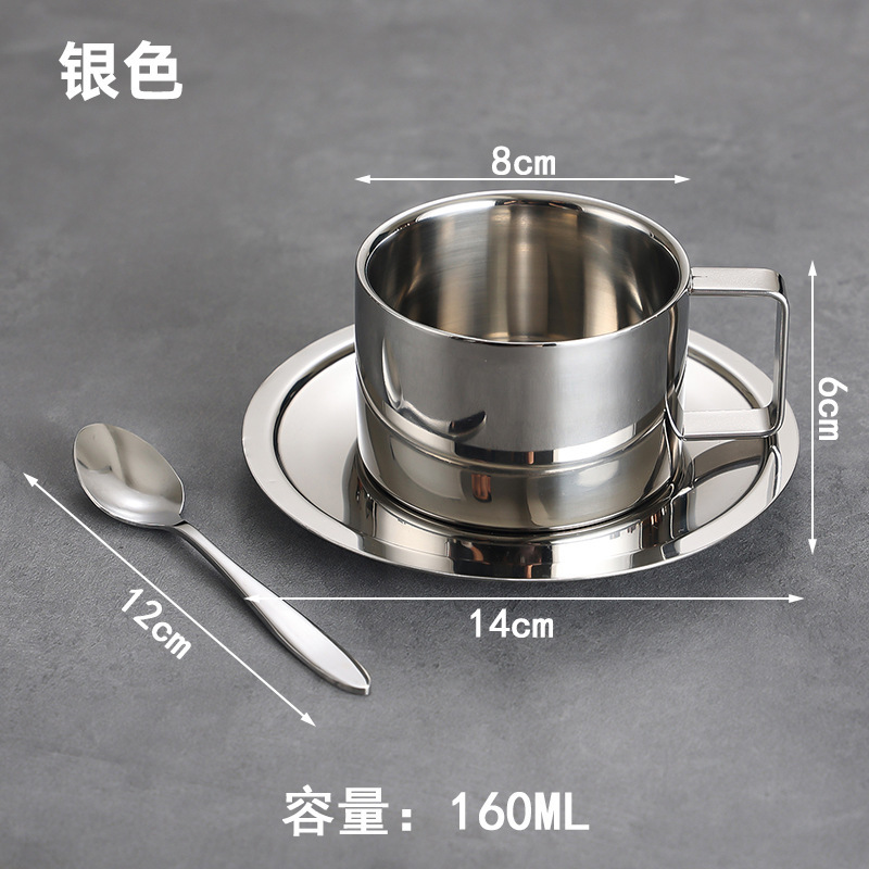 160ml European-style coffee cup (silver)