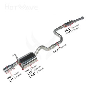 Acura INTEGRA 94-01 RS LS(2DOOR) キャットバックターボ排気システム用の4インチチップパフォーマンスキャットバックダウンパイプ - Product Image 1